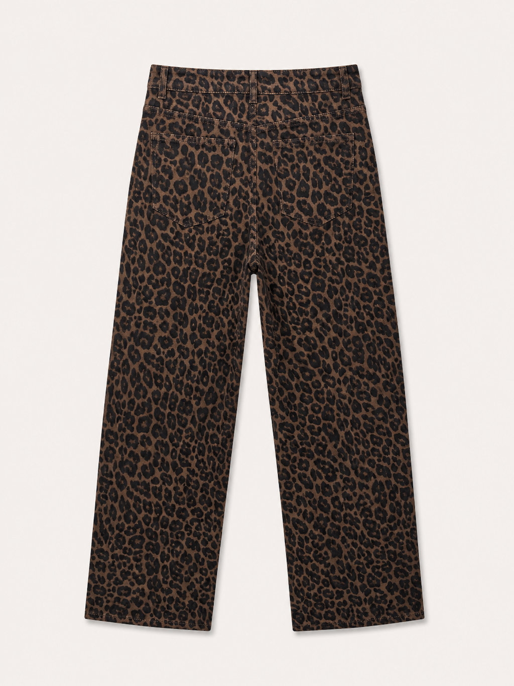 Jean Wide Leg – Grande Taille – Jacquard Léopard