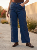 Jean Wide Leg – Grande Taille – Dentelles Motifs Fleurs