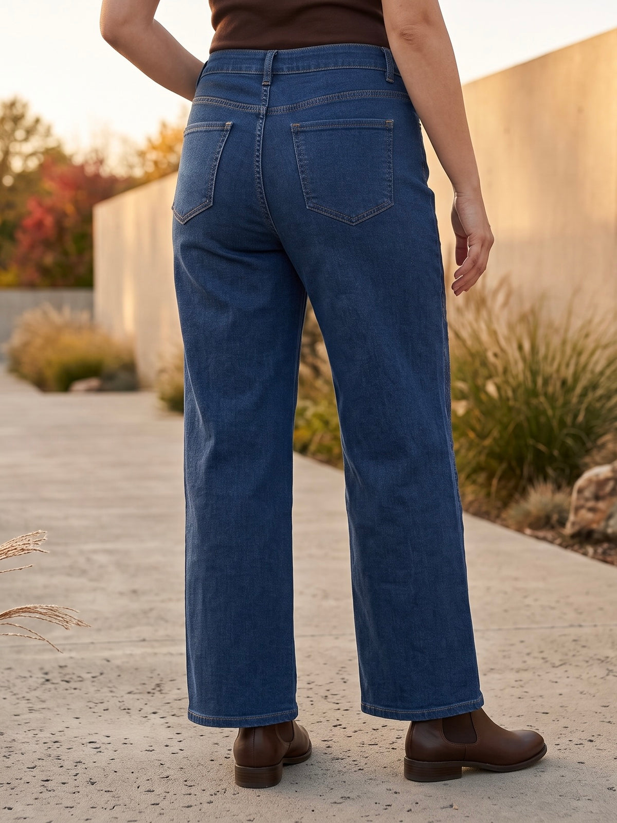 Jean Wide Leg – Grande Taille – Dentelles Motifs Fleurs