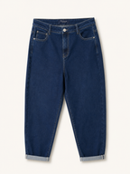 Jean Mom Fit – Grande Taille – Classique Bleu Foncé