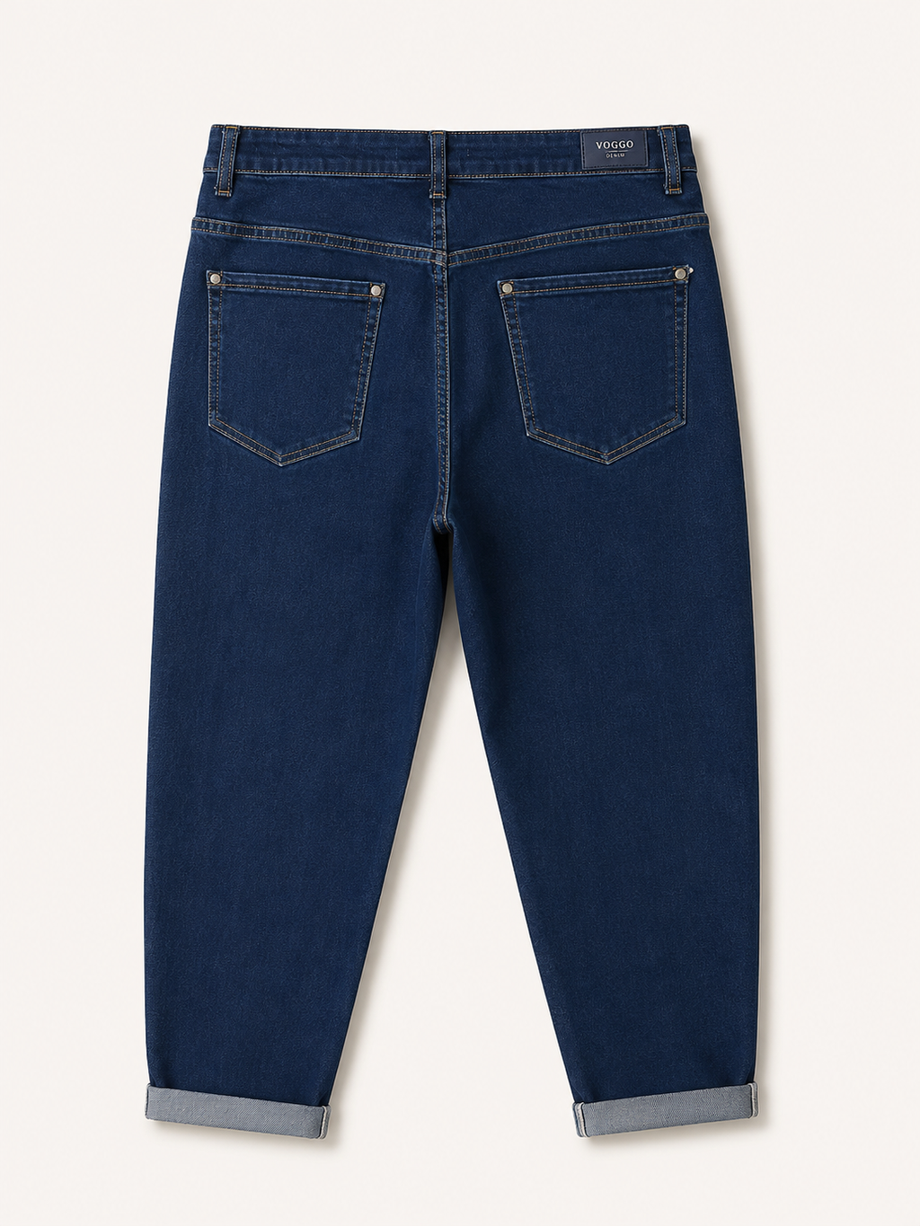 Jean Mom Fit – Grande Taille – Classique Bleu Foncé