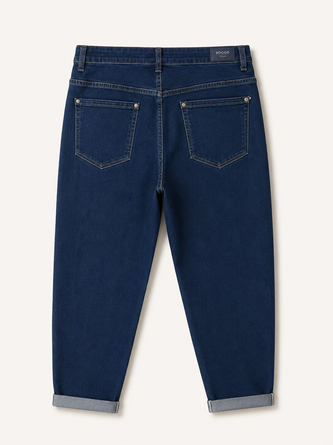 Jean Mom Fit – Grande Taille – Classique Bleu Foncé